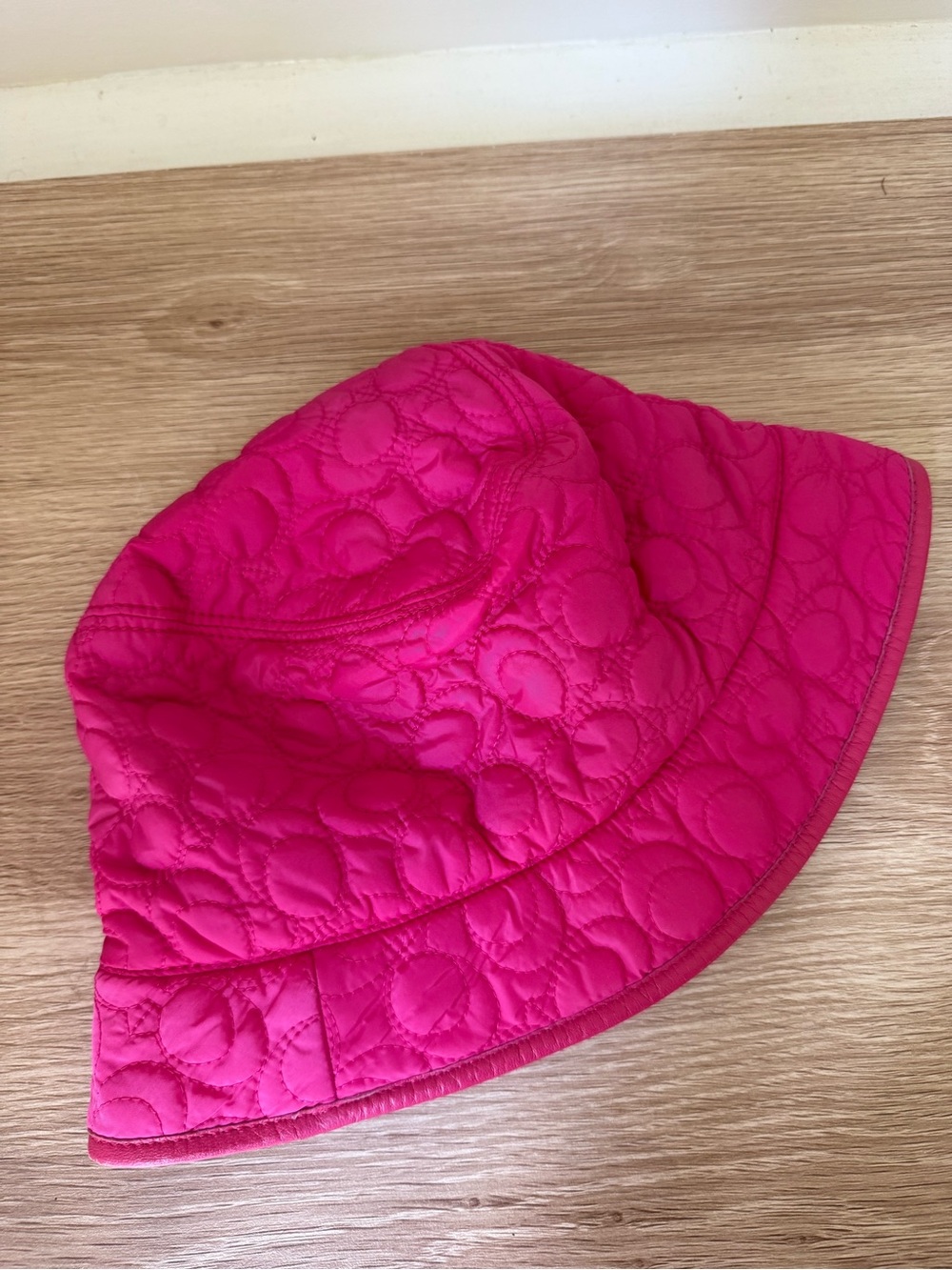 Coach Quilted Pink Bucket Hat - Picture 4 of 5